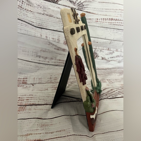 Vintage figi southwest boho cactus tabletop mirror - Picture 3 of 4